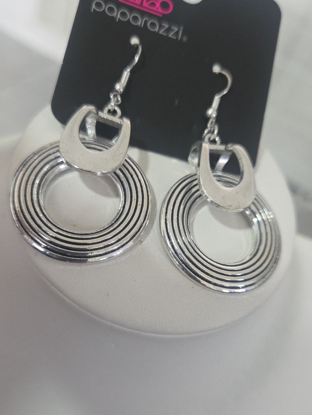 Paparazzi Rustic Retreat Silver Earrings NWT
